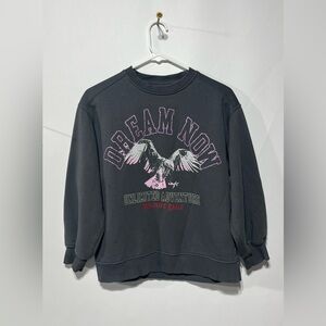 Zara Dream‎ Now Grey Sweatshirt with Pink Graphic Girls Size 9/10 NWOT